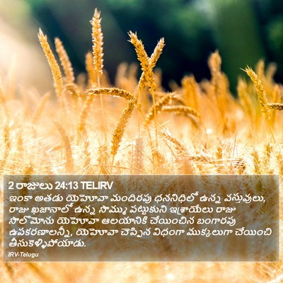2 రాజులు 24:13 TELIRV Bible Verse Image