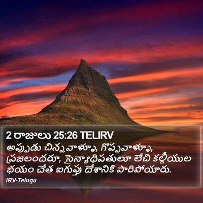 2 రాజులు 25:26 TELIRV Bible Verse Image