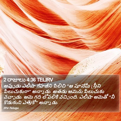 2 రాజులు 4:36 TELIRV Bible Verse Image