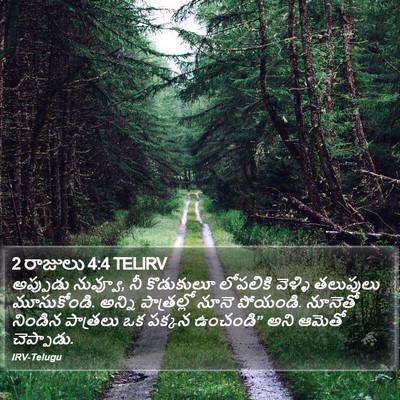 2 రాజులు 4:4 TELIRV Bible Verse Image