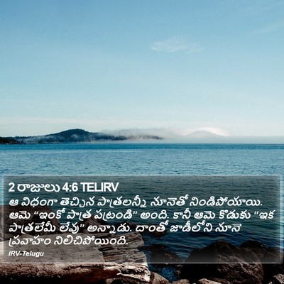 2 రాజులు 4:6 TELIRV Bible Verse Image