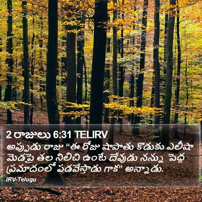 2 రాజులు 6:31 TELIRV Bible Verse Image