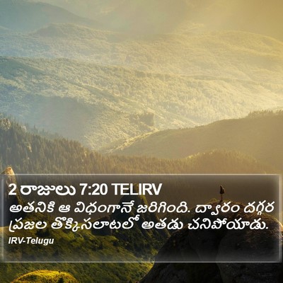2 రాజులు 7:20 TELIRV Bible Verse Image