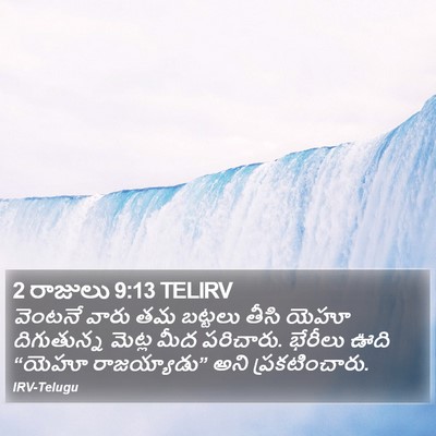 2 రాజులు 9:13 TELIRV Bible Verse Image