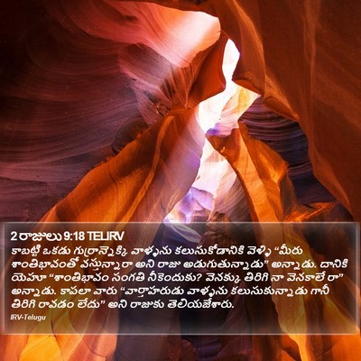 2 రాజులు 9:18 TELIRV Bible Verse Image