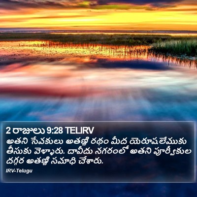 2 రాజులు 9:28 TELIRV Bible Verse Image