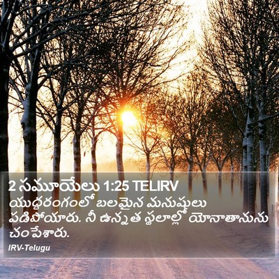 2 సమూయేలు 1:25 TELIRV Bible Verse Image