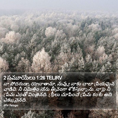 2 సమూయేలు 1:26 TELIRV Bible Verse Image