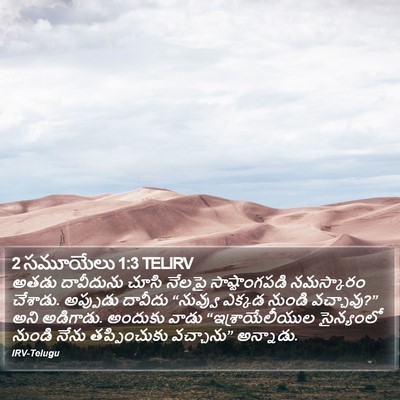 2 సమూయేలు 1:3 TELIRV Bible Verse Image
