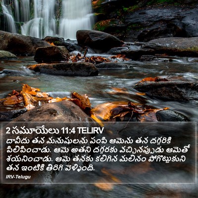 2 సమూయేలు 11:4 TELIRV Bible Verse Image
