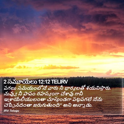 2 సమూయేలు 12:12 TELIRV Bible Verse Image
