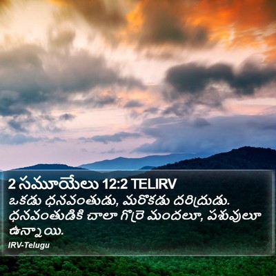 2 సమూయేలు 12:2 TELIRV Bible Verse Image