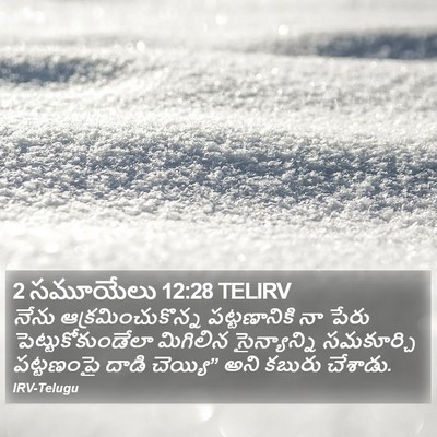 2 సమూయేలు 12:28 TELIRV Bible Verse Image