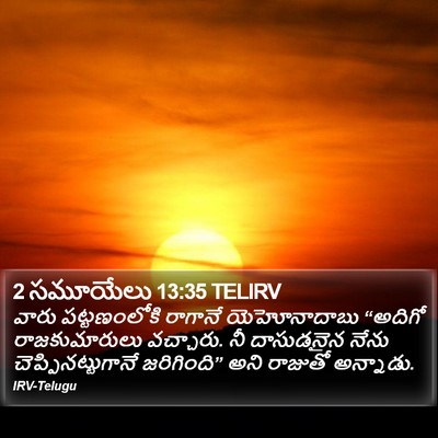 2 సమూయేలు 13:35 TELIRV Bible Verse Image