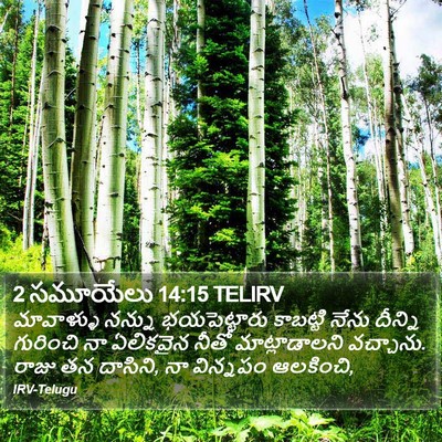 2 సమూయేలు 14:15 TELIRV Bible Verse Image