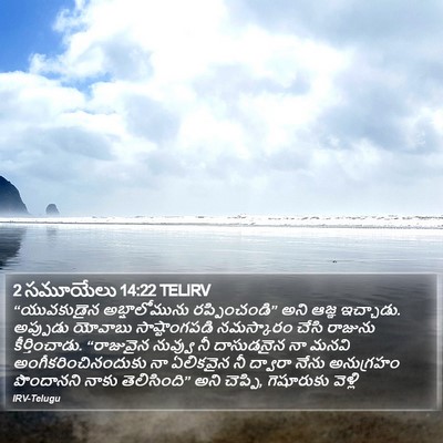 2 సమూయేలు 14:22 TELIRV Bible Verse Image