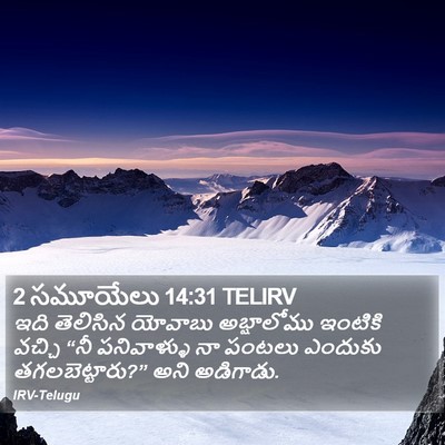 2 సమూయేలు 14:31 TELIRV Bible Verse Image