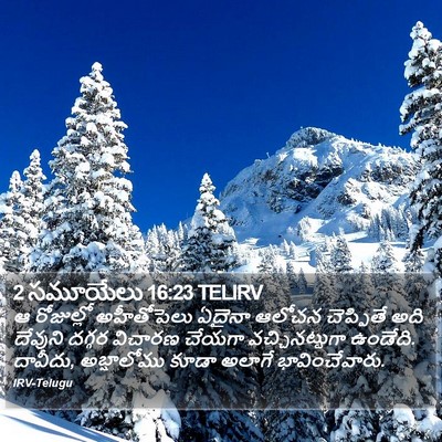 2 సమూయేలు 16:23 TELIRV Bible Verse Image