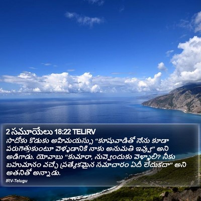 2 సమూయేలు 18:22 TELIRV Bible Verse Image