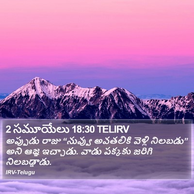 2 సమూయేలు 18:30 TELIRV Bible Verse Image