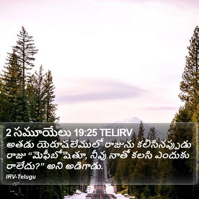 2 సమూయేలు 19:25 TELIRV Bible Verse Image