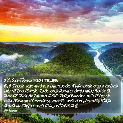 2 సమూయేలు 20:21 TELIRV Bible Verse Image