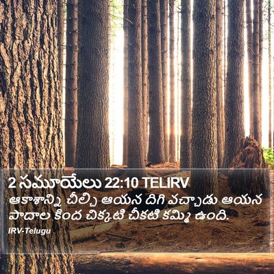 2 సమూయేలు 22:10 TELIRV Bible Verse Image