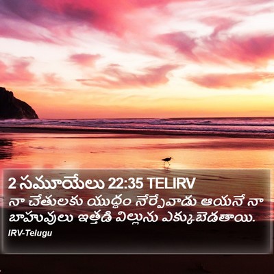 2 సమూయేలు 22:35 TELIRV Bible Verse Image