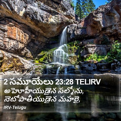 2 సమూయేలు 23:28 TELIRV Bible Verse Image