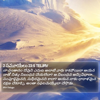 2 సమూయేలు 23:5 TELIRV Bible Verse Image