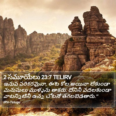 2 సమూయేలు 23:7 TELIRV Bible Verse Image