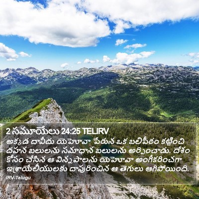 2 సమూయేలు 24:25 TELIRV Bible Verse Image