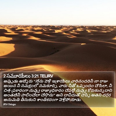 2 సమూయేలు 3:21 TELIRV Bible Verse Image