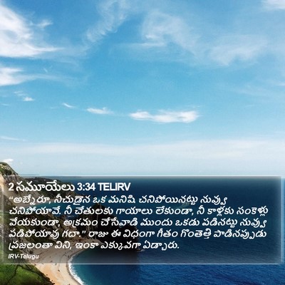 2 సమూయేలు 3:34 TELIRV Bible Verse Image