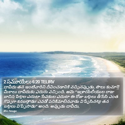 2 సమూయేలు 6:20 TELIRV Bible Verse Image