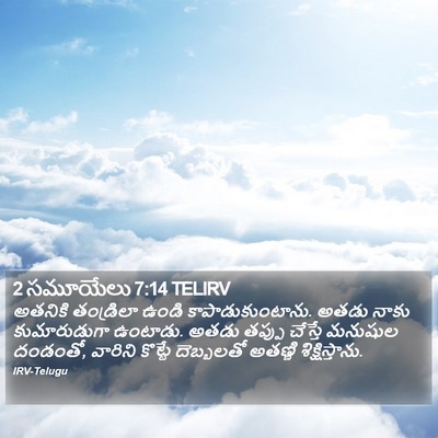 2 సమూయేలు 7:14 TELIRV Bible Verse Image