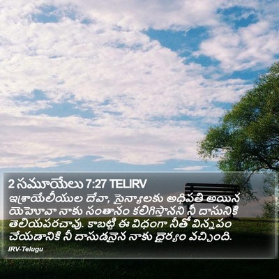 2 సమూయేలు 7:27 TELIRV Bible Verse Image