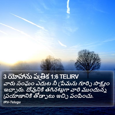 3 యోహాను పత్రిక 1:6 TELIRV Bible Verse Image