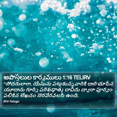 అపొస్తలుల కార్యములు 1:16 TELIRV Bible Verse Image