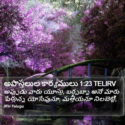 అపొస్తలుల కార్యములు 1:23 TELIRV Bible Verse Image