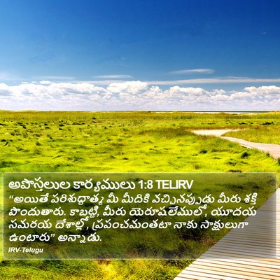 అపొస్తలుల కార్యములు 1:8 TELIRV Bible Verse Image