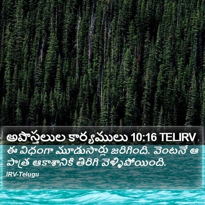 అపొస్తలుల కార్యములు 10:16 TELIRV Bible Verse Image