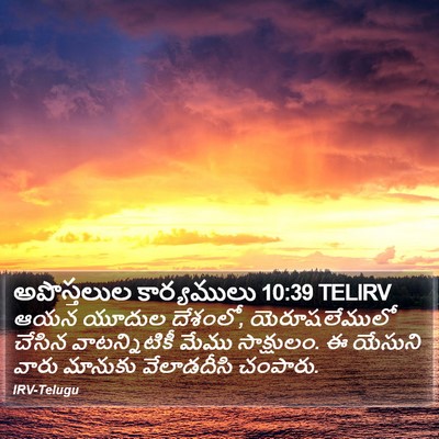 అపొస్తలుల కార్యములు 10:39 TELIRV Bible Verse Image