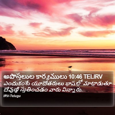 అపొస్తలుల కార్యములు 10:46 TELIRV Bible Verse Image