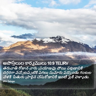 అపొస్తలుల కార్యములు 10:9 TELIRV Bible Verse Image