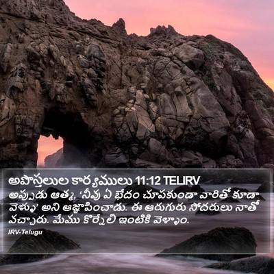 అపొస్తలుల కార్యములు 11:12 TELIRV Bible Verse Image