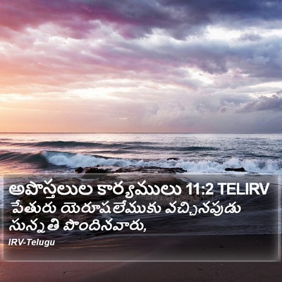 అపొస్తలుల కార్యములు 11:2 TELIRV Bible Verse Image