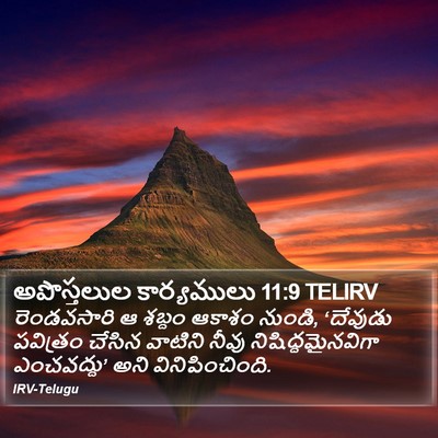 అపొస్తలుల కార్యములు 11:9 TELIRV Bible Verse Image