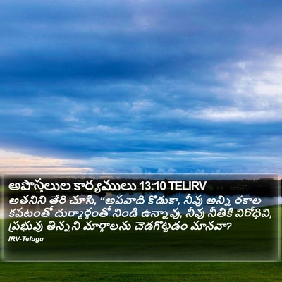 అపొస్తలుల కార్యములు 13:10 TELIRV Bible Verse Image