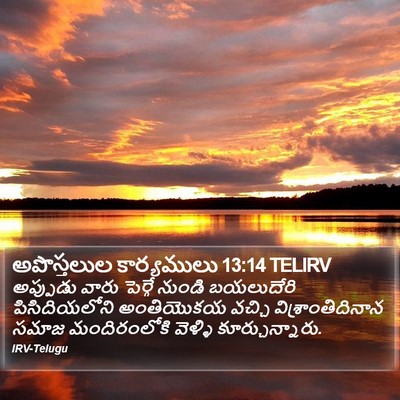 అపొస్తలుల కార్యములు 13:14 TELIRV Bible Verse Image